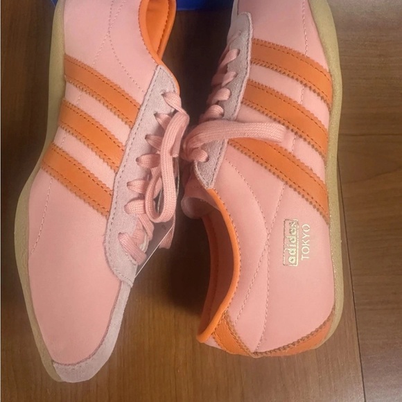 Adidas Women's Tokyo Sneakers Nylon Semi Pink Spark Orange Size 7.5 - Picture 6 of 8